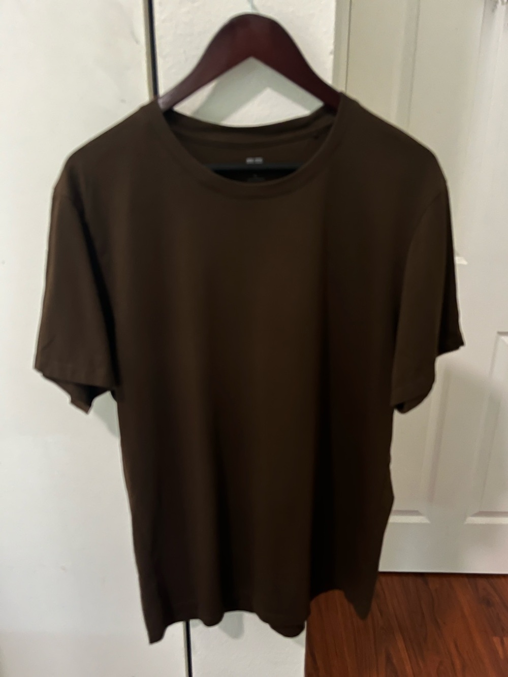 Uniqlo Supima Men's Short Sleeve Crew T-Shirt - Espresso Brown